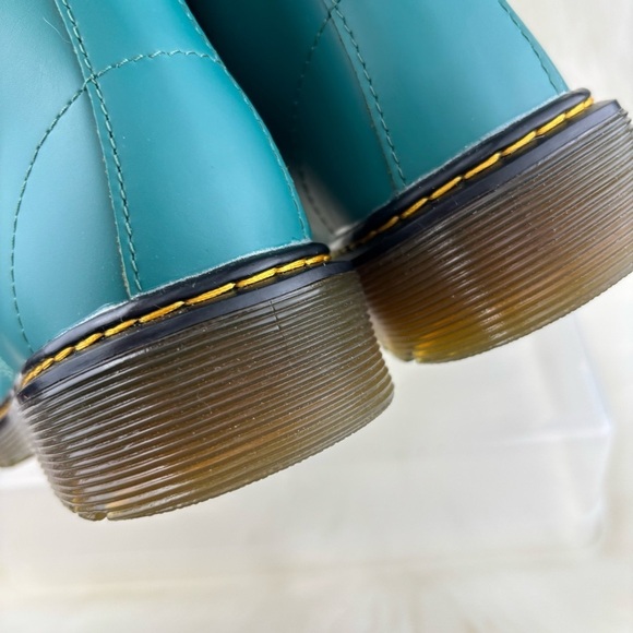 Dr. Martens Teal Combat Boots with Lace-Up Design Size 3 Kids - Picture 5 of 10